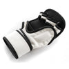 White & Black Artificial Leather MMA Gloves