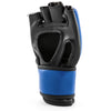 Blue & Black Artificial Leather MMA Gloves