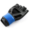 Blue & Black Artificial Leather MMA Gloves