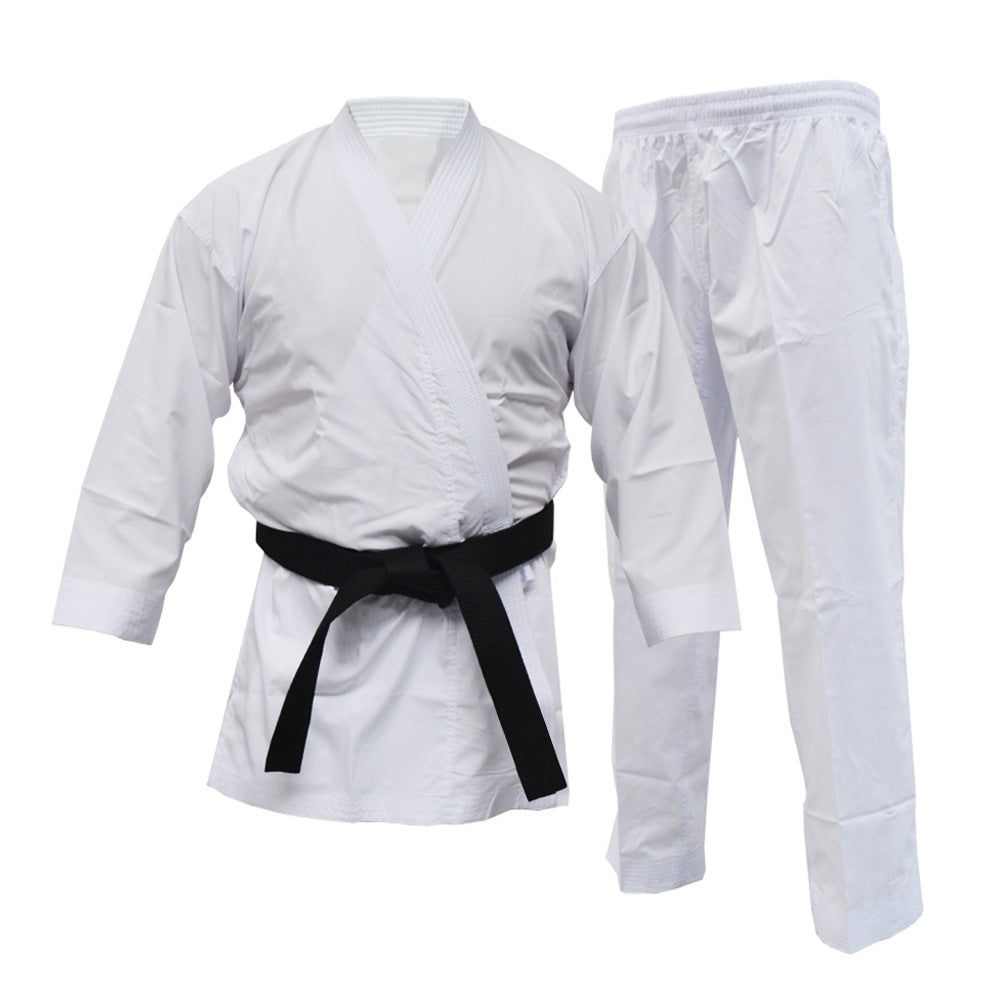 White Suit & Black Belt Karate Uniform