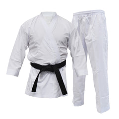 White Suit & Black Belt Karate Uniform