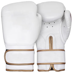 White & Golden Boxing Gloves