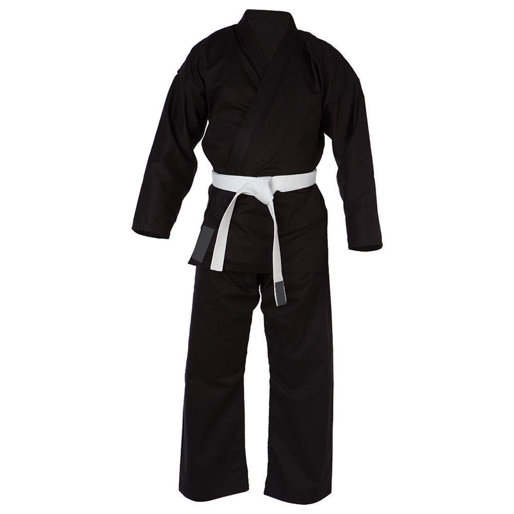 Black Suit and White Belt Judo Uniform