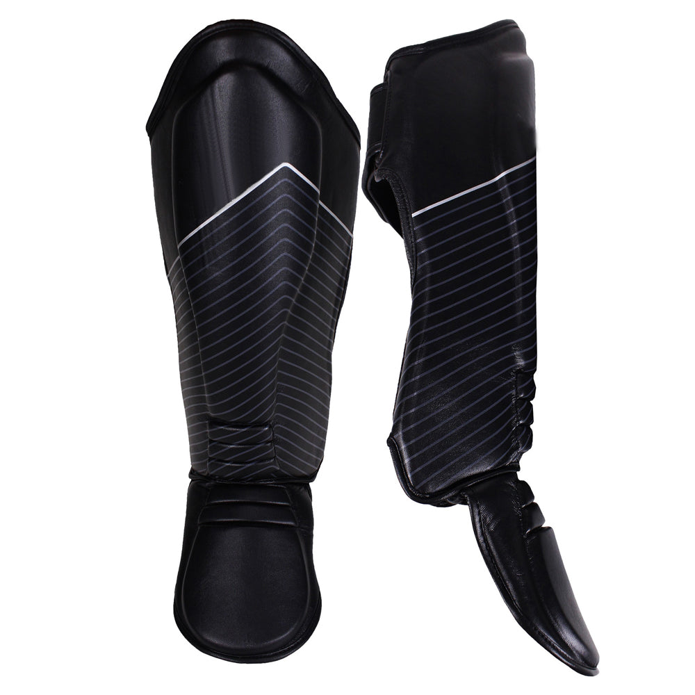 Black & White Line Shin Pad
