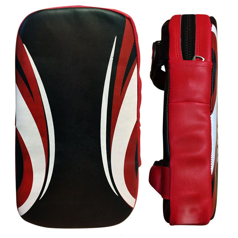 Black Red & White Thai Kick Pads