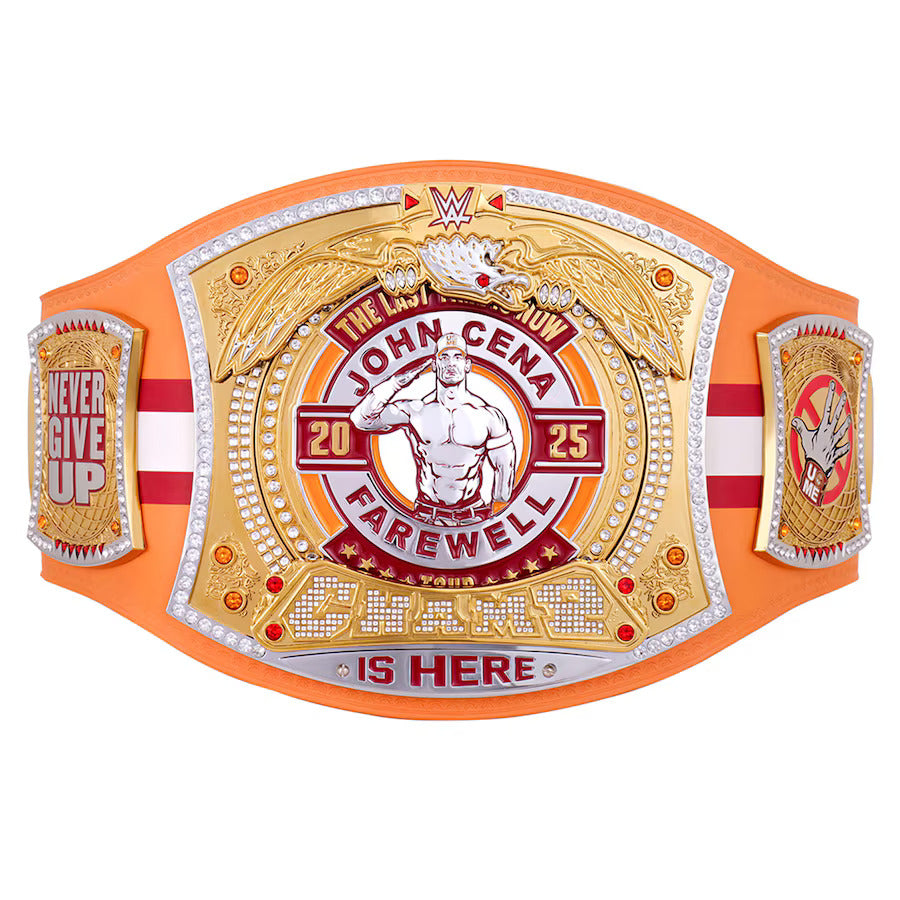 John Cena WWE Autographed 2025 Tampa Replica Title Belt