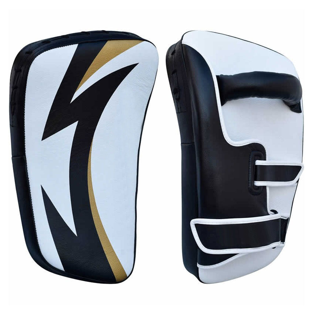 Golden Black & White Thai Kick Pads