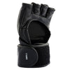 Black Artificial Leather MMA Gloves